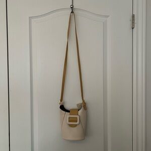 Cream and Tan Bucket Bag